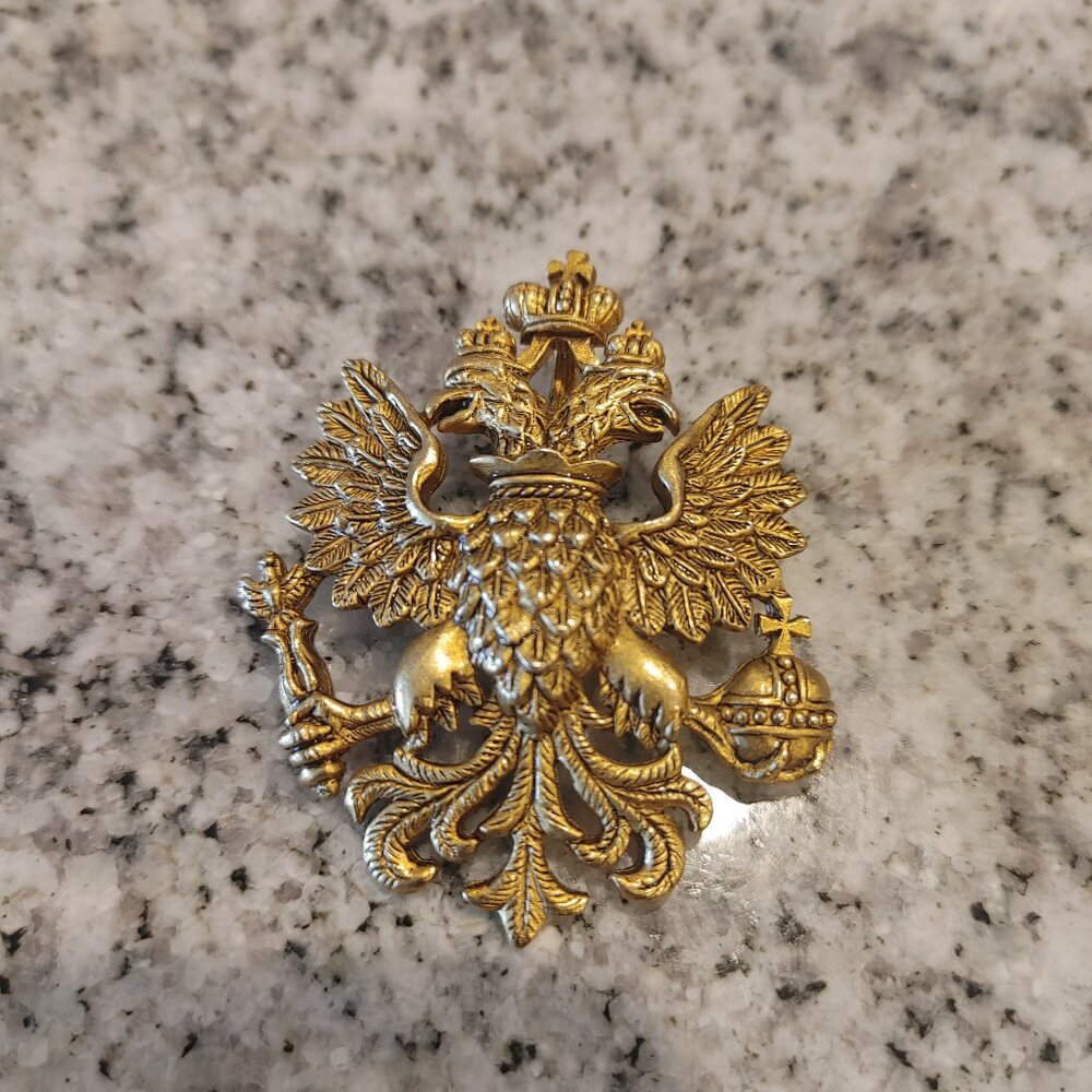 Imperial Eagle brooch / Pendant, Signed - Picture 3 of 16